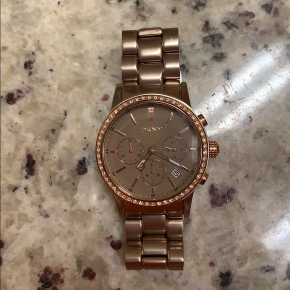 DKNY Caramel Rose Gold Aluminum Watch - Picture 2 of 6